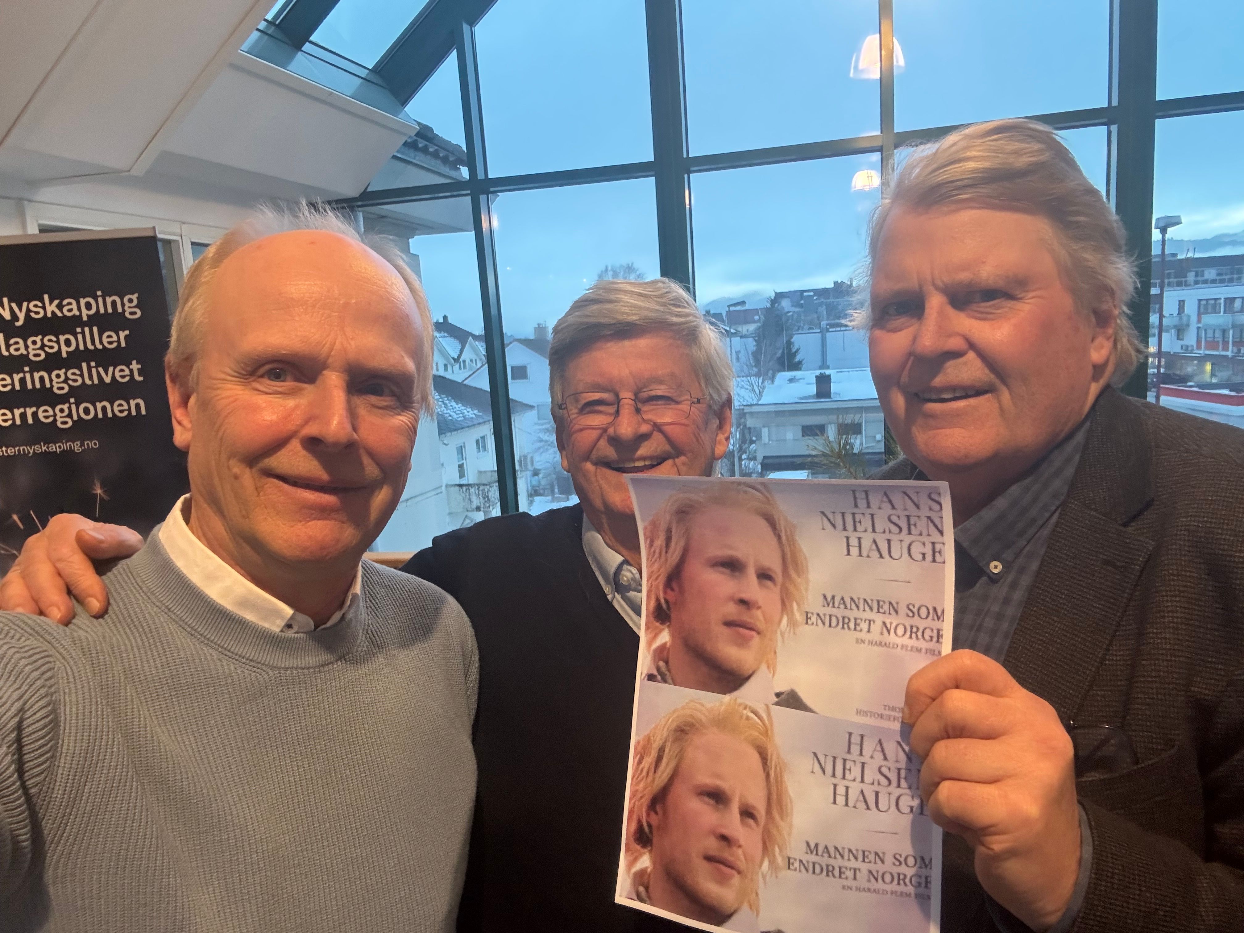 Inviterer til visning av Hauge-filmen