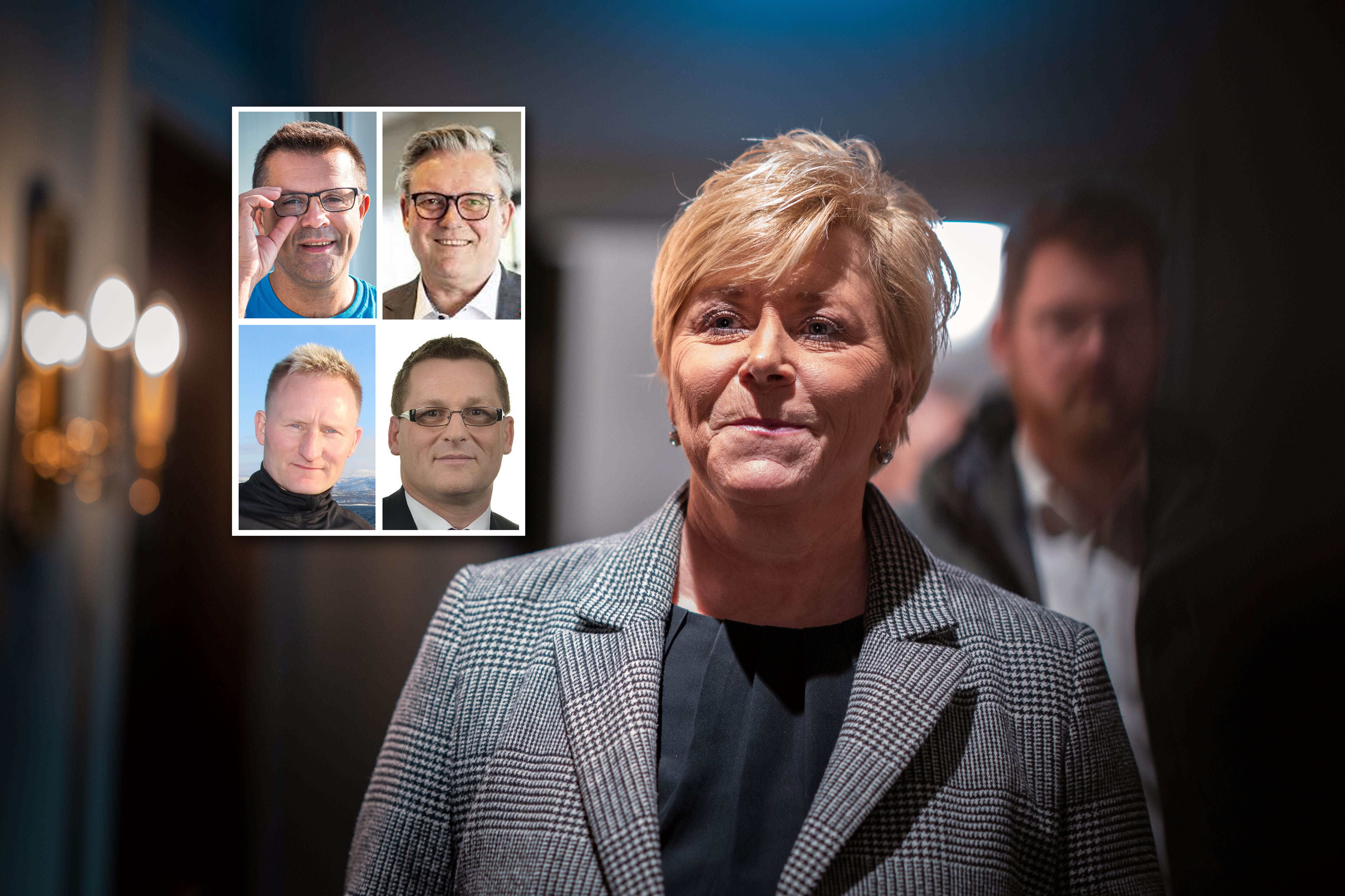 Fire fylkesledere ber Siv Jensen ta Frp ut av regjering - fvn.no