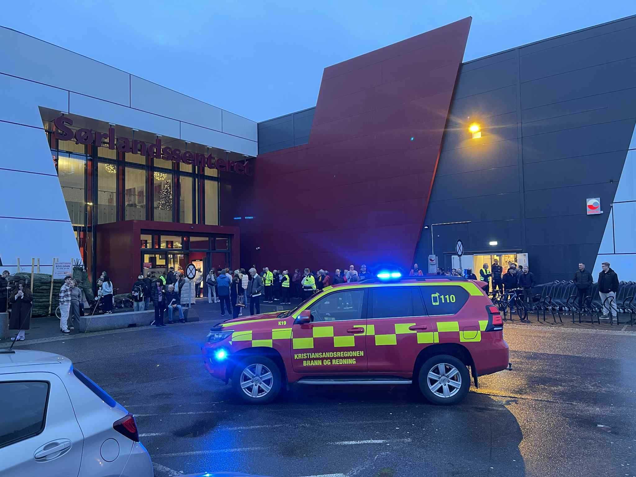 Evakuerte Sørlandssenteret