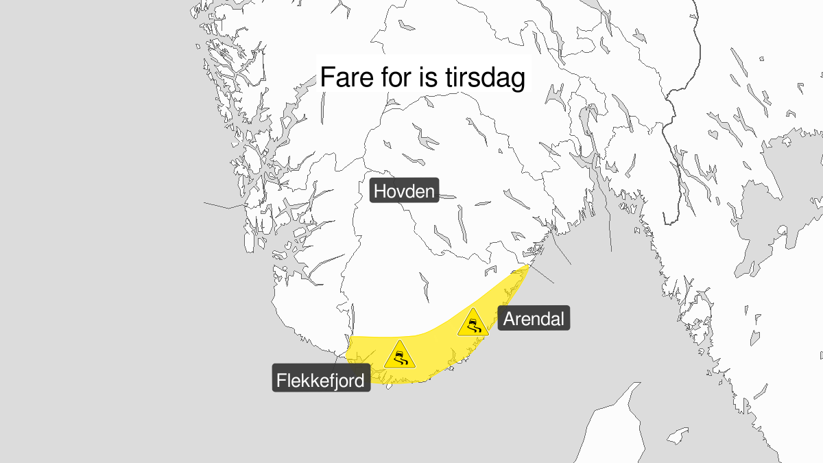 Advarer om glatte veier: - Isen kan være vanskelig å se