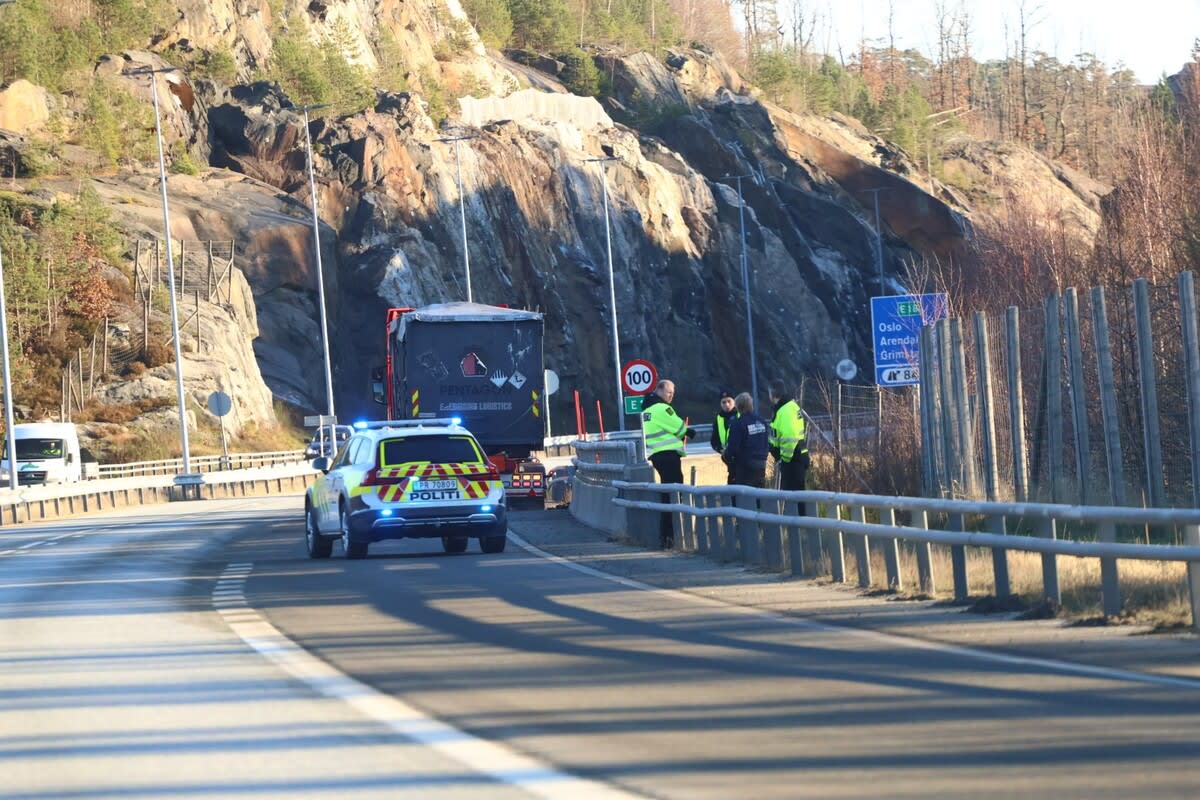 Har mistet hjulet på E18