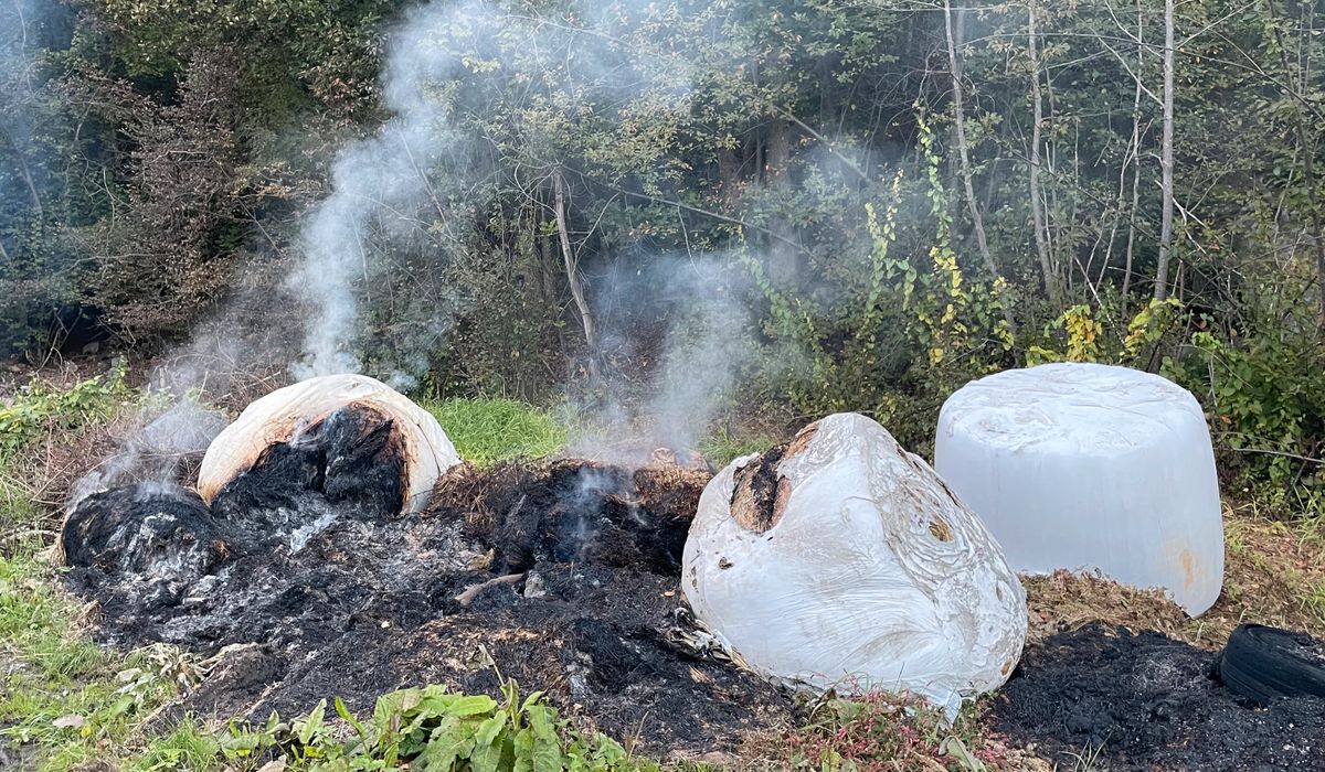 Disse tok fyr. Skaper vond lukt i Kristiansand.