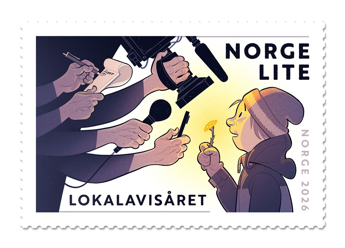 Lokalavisene hylles på eget frimerke