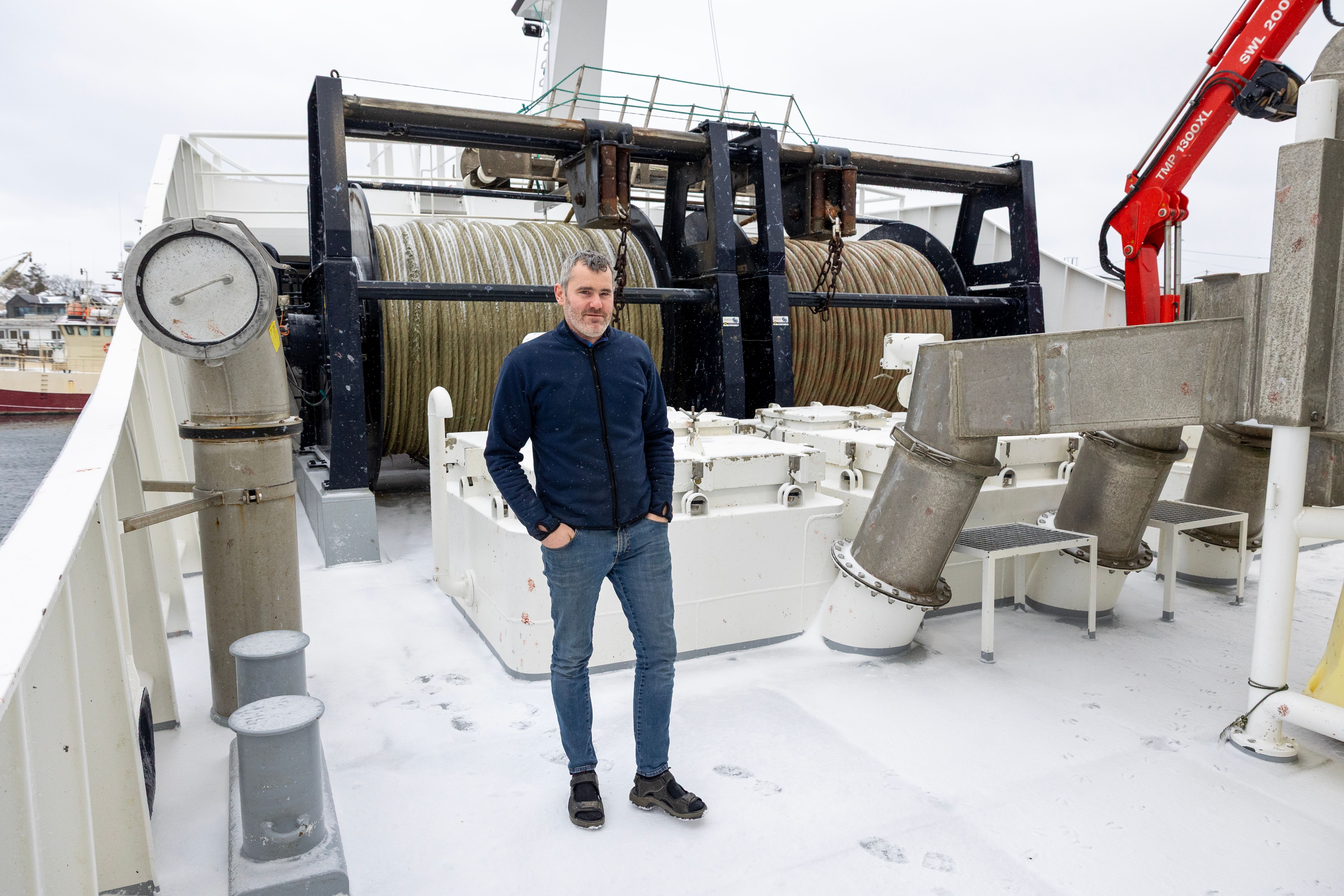 Ga opp vinden og tok helg