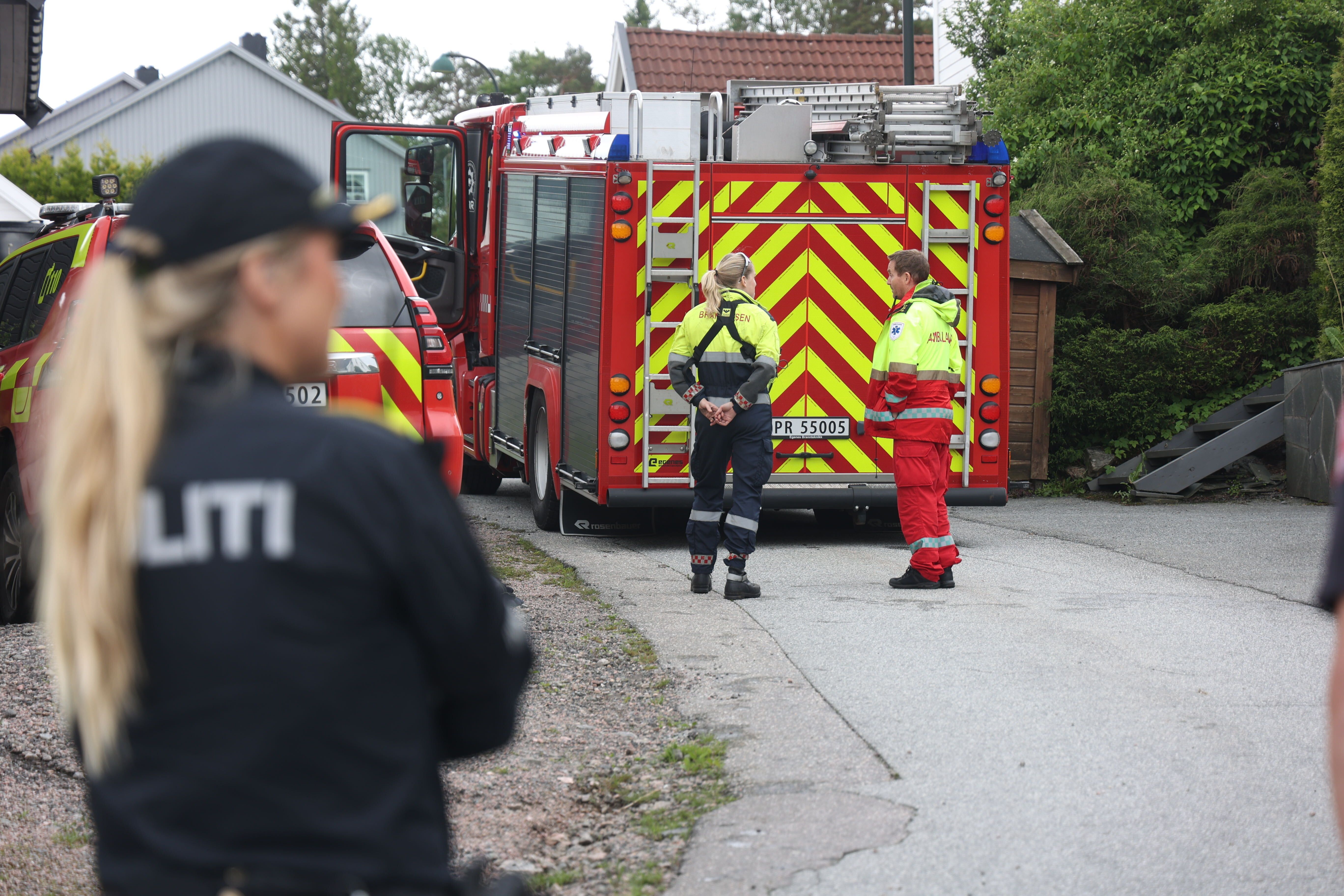 Røykutvikling fra hus i Kristiansand