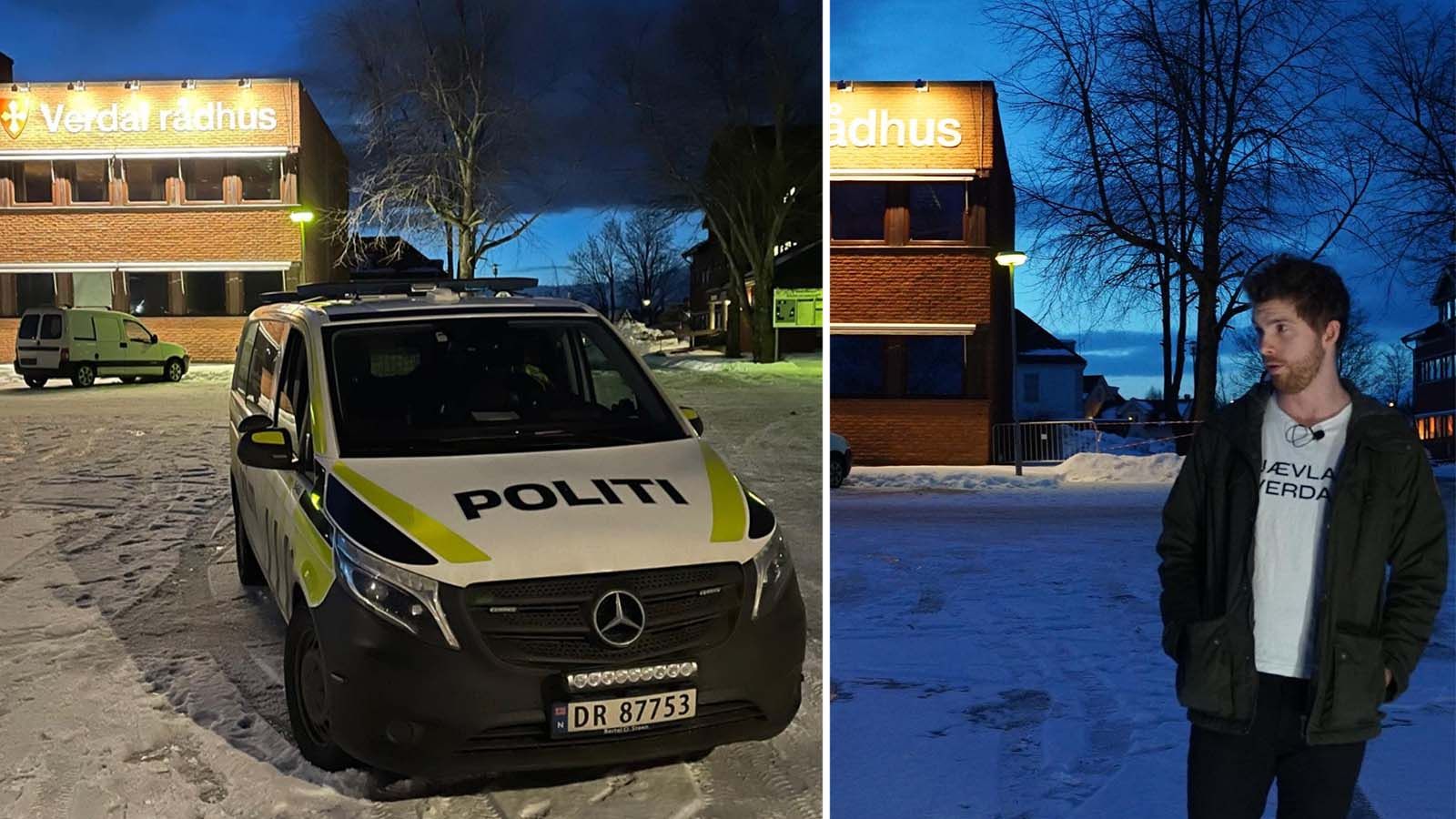 Steinkjer-rapper gjennomførte stunt utenfor Verdal Rådhus – så rykket ...