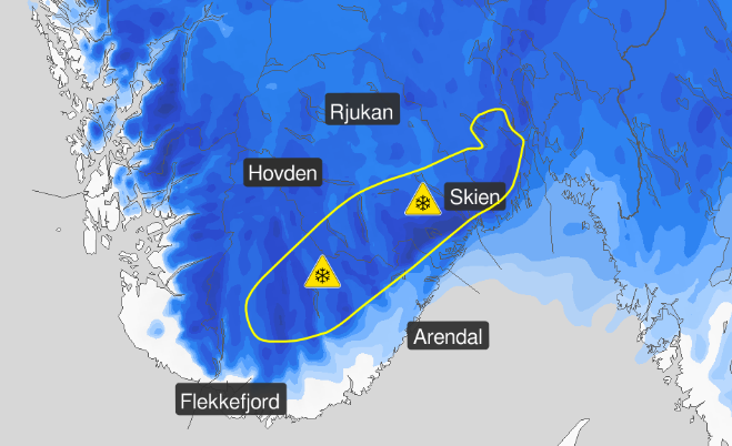 Har sendt ut nytt farevar­sel for Agder