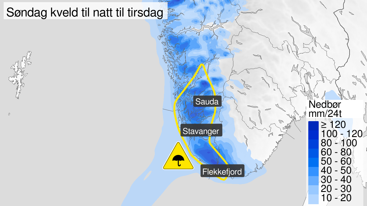 Advarer om mye regn: – Veier kan bli stengt