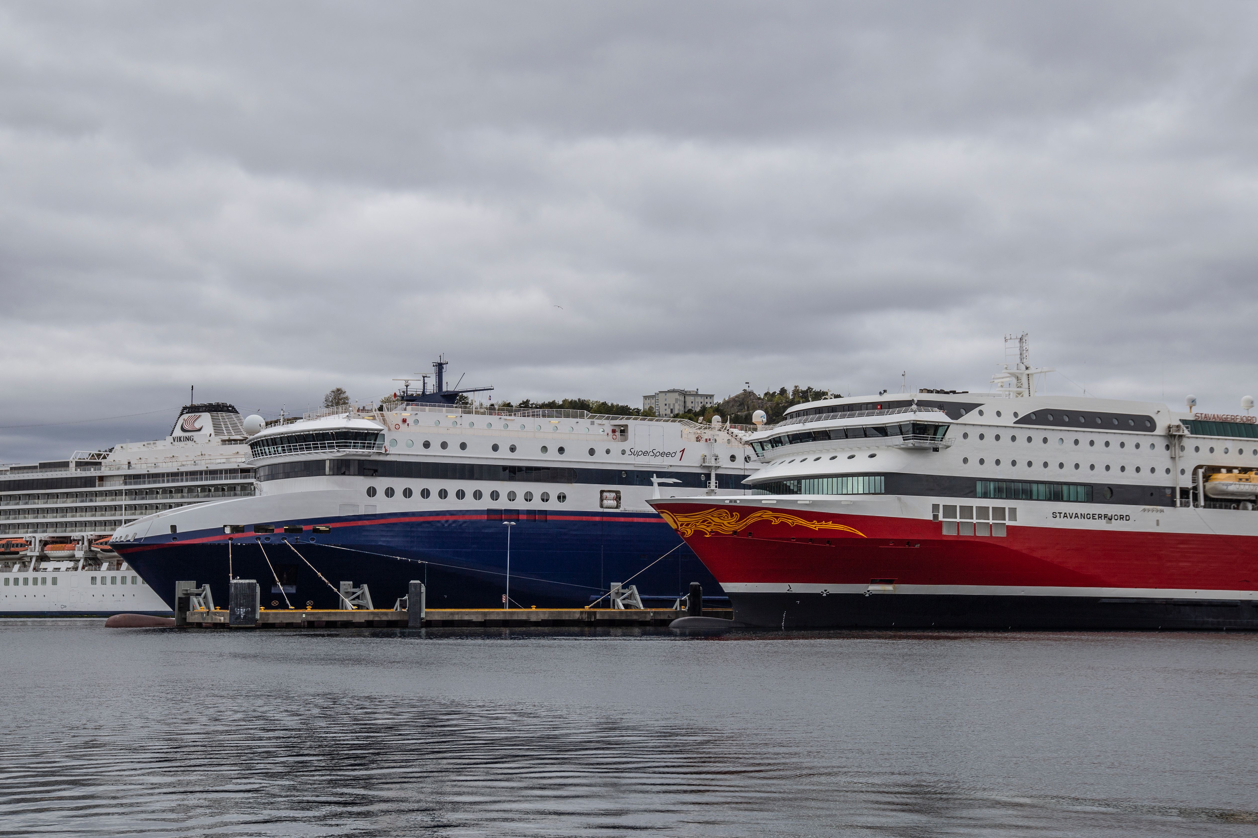 Tatt da han kjørte i land fra danskebåten
