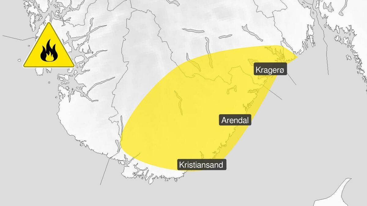 Forhøyet skogbrannfare i flere fylker