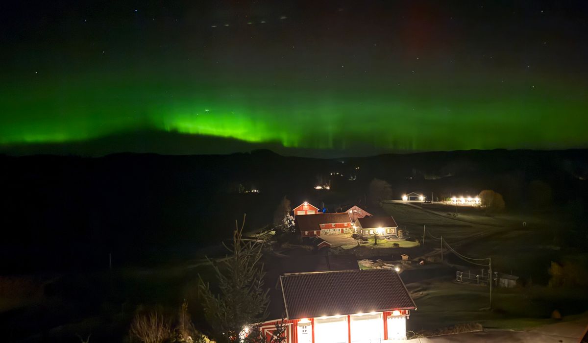 Nordlys over Sørlandet