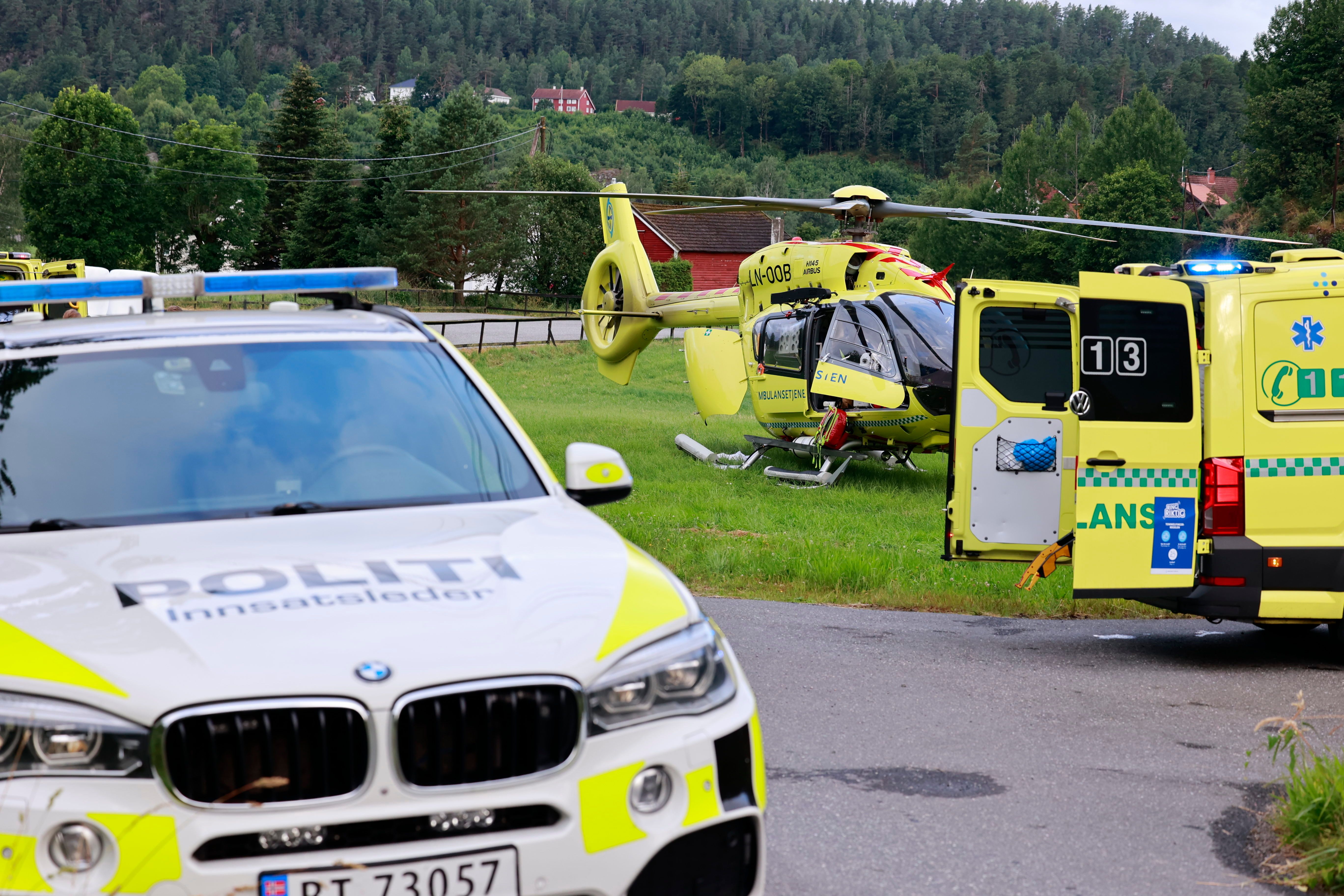 Bilfører til sykehus. Skal være hardt skadet.