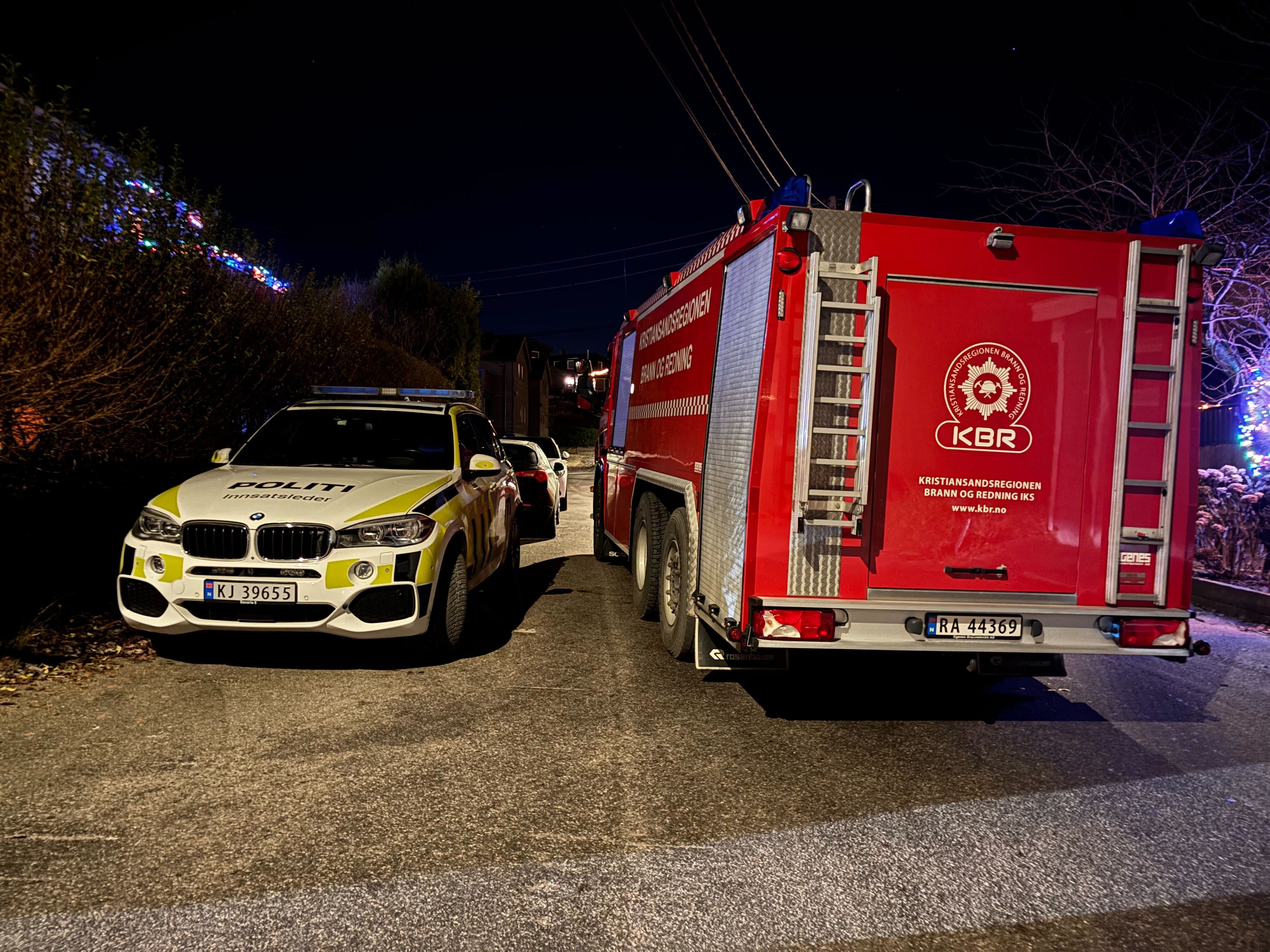 Rykket ut etter melding om brann i enebolig