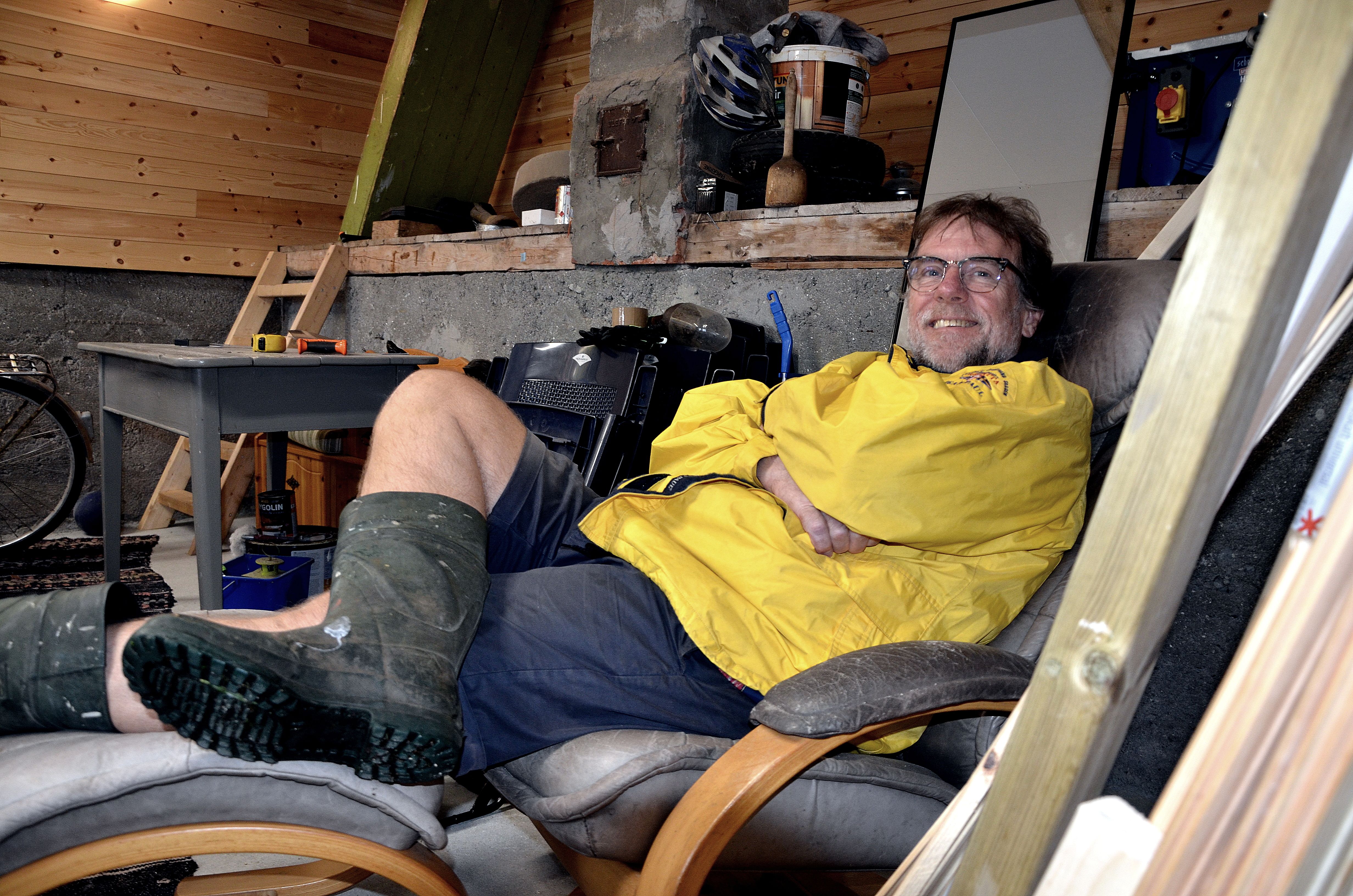 Arnstein (64) ble koronatestet mens han var på hytta i Fosen fosna