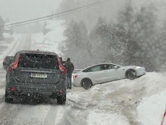 Har kjørt i grøfta på riksvei 9