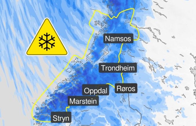 Nå kommer sesongens første store snøfall - s-n.no