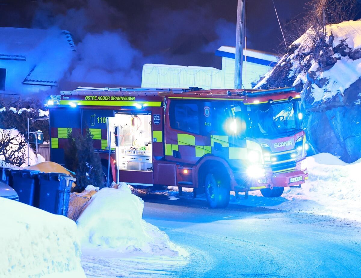 Brann i bolig: – Synlige flammer