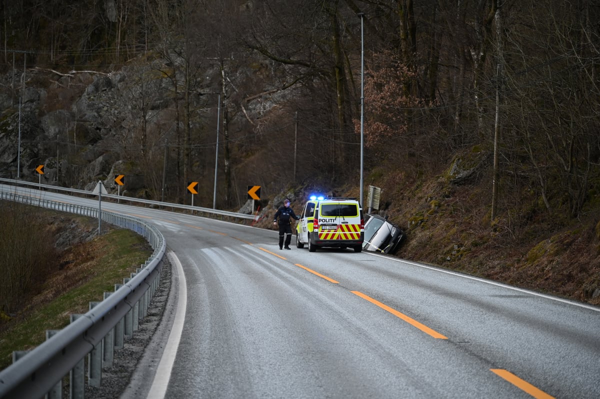 Kjørte utfor med nesten to i promille
