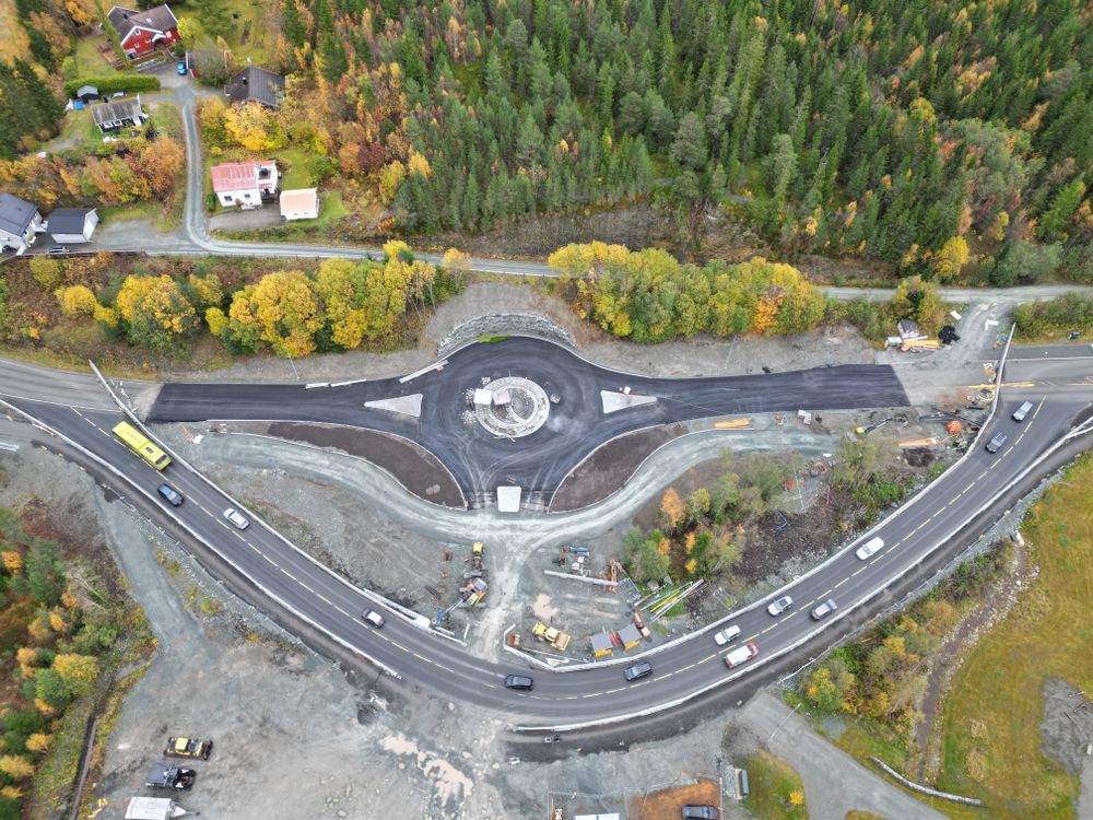 Snart åpner den nye rundkjøringen i Trondheim