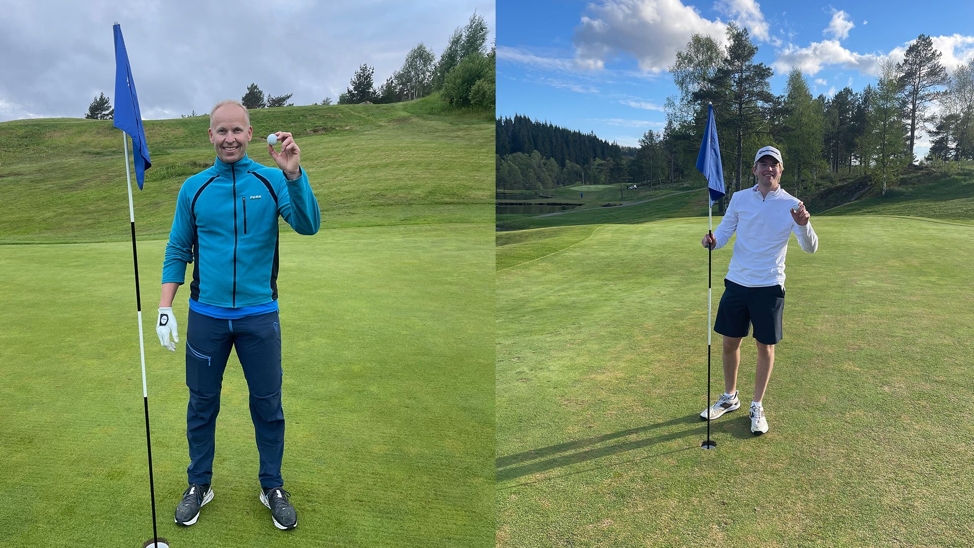 Far og sønn med sjelden golfbragd - på samme hull!