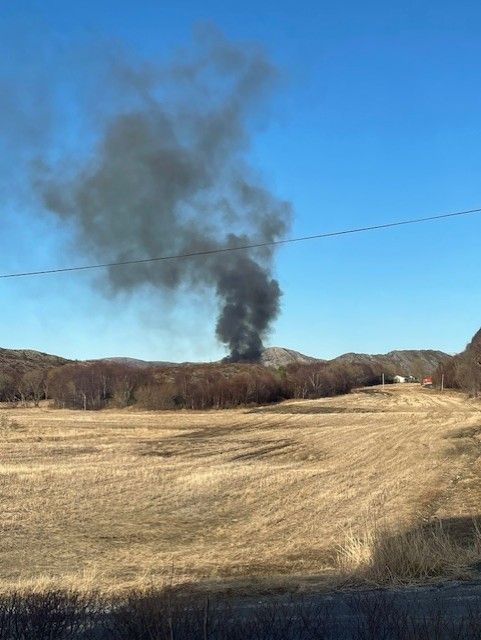 Bolighus overtent - jobber for å hindre spredning til terrenget