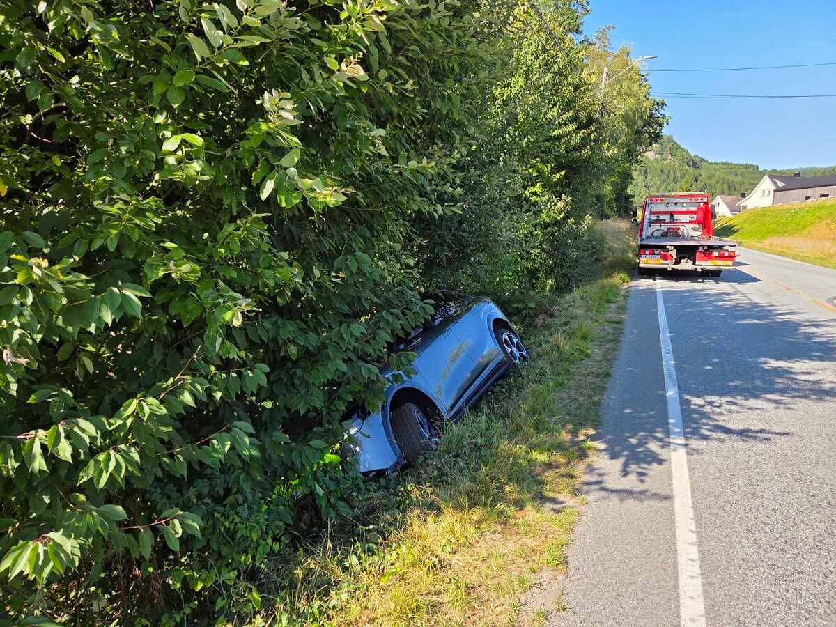 Kjørte utfor i utkanten av sentrum