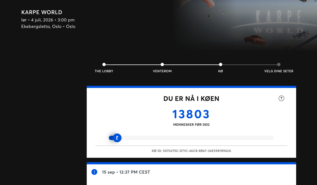 Titusener i kø for billetter: – Utrolig frustrerende