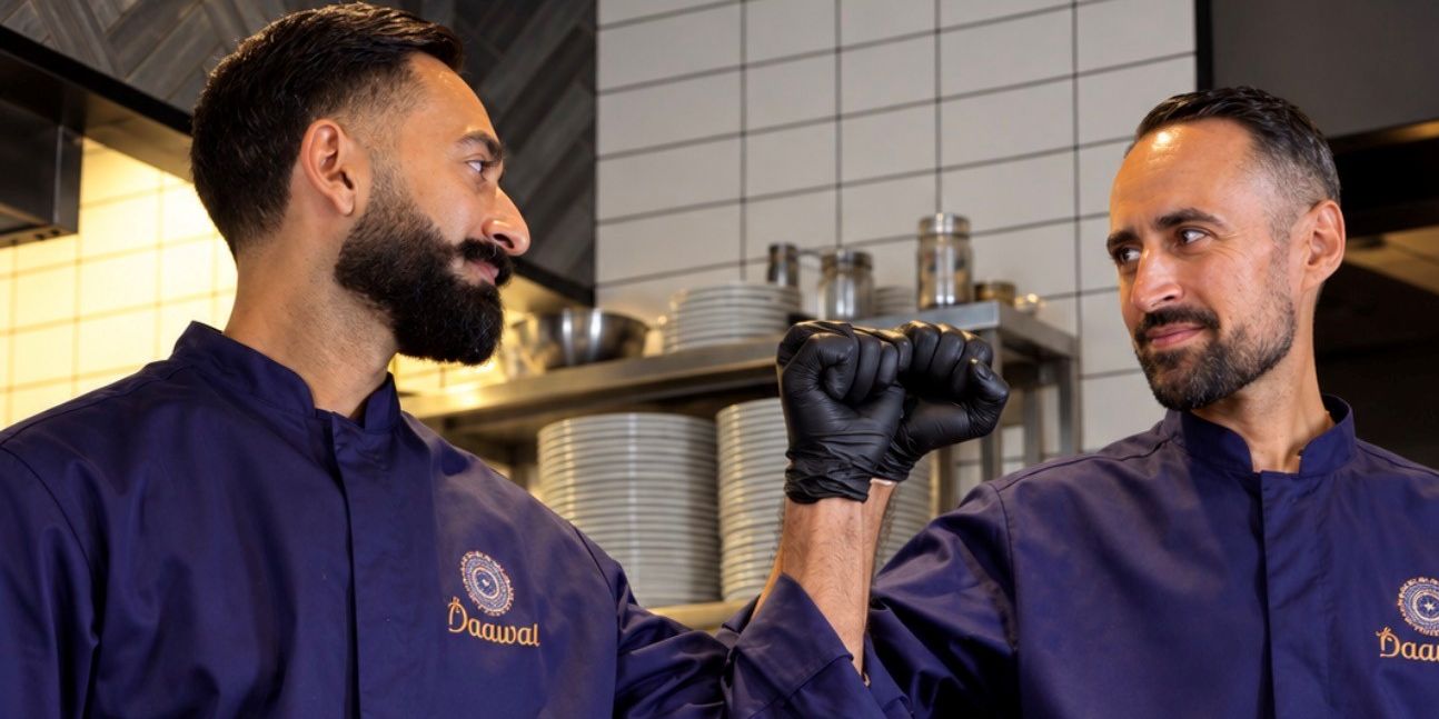 Bröderna Ricky och Jimmy Ahluwalia, som driver restaurangerna Dawaat.