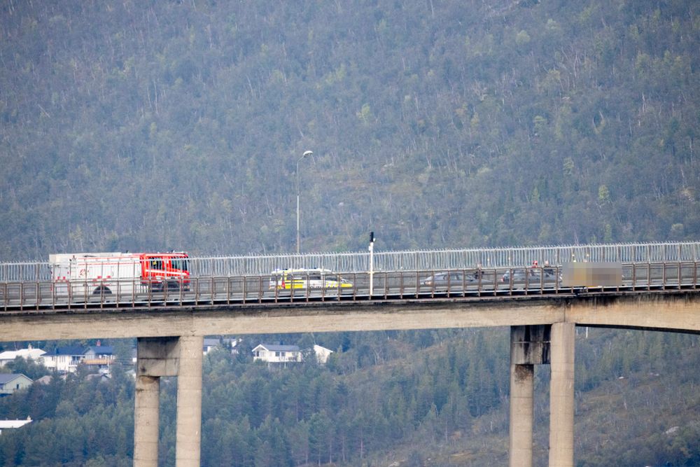 Trafikkuhell på Tromsøbrua