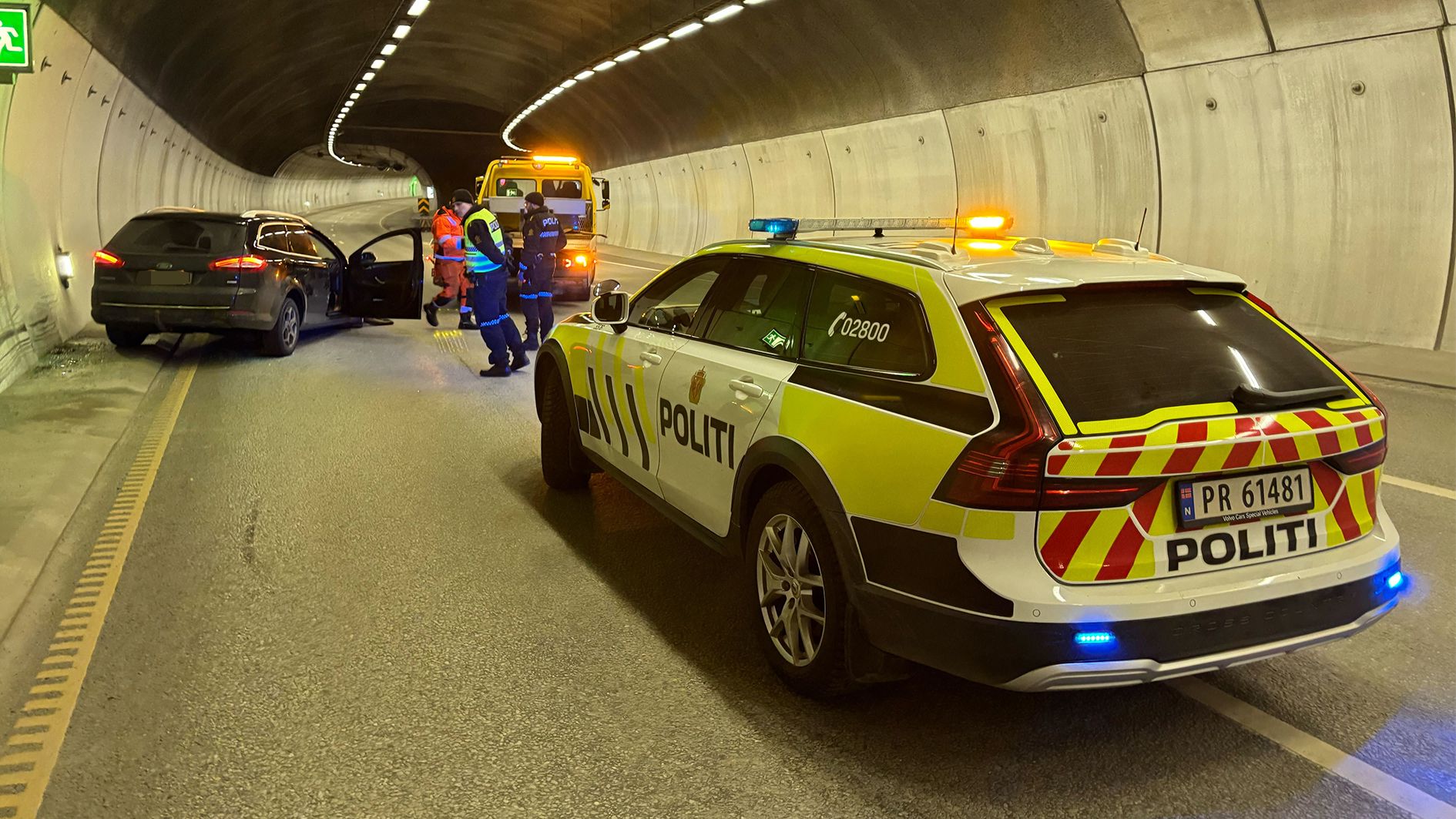 23-åring krasjet med poli­tiet i tunnel i Kristian­sand
