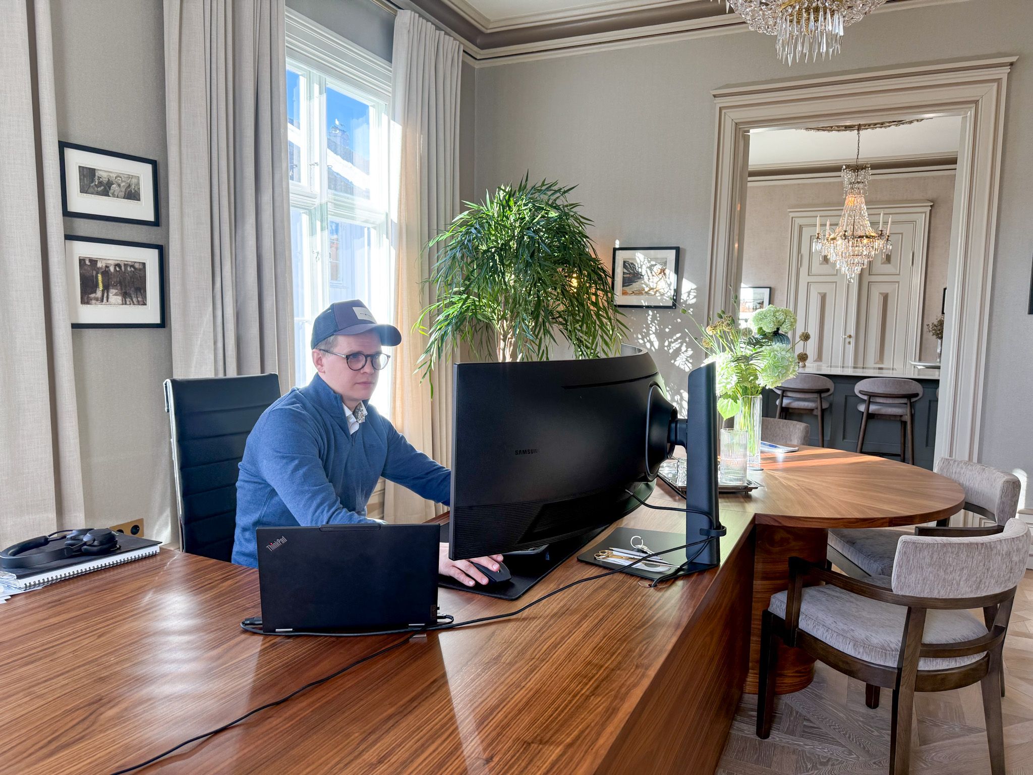 Besteforeldrenes finstue ble kontor: – Jeg tror de ville vært stolte