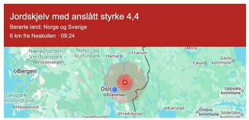 Politiet: – Ikke avdekket skader av betydning etter jordskjelvet