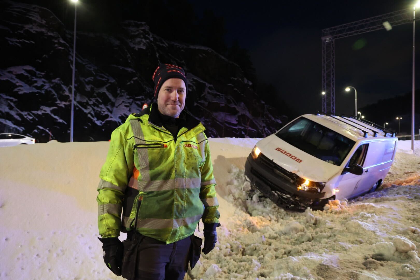 Sju biler i kolli­sjon: – Bilen bare seilte